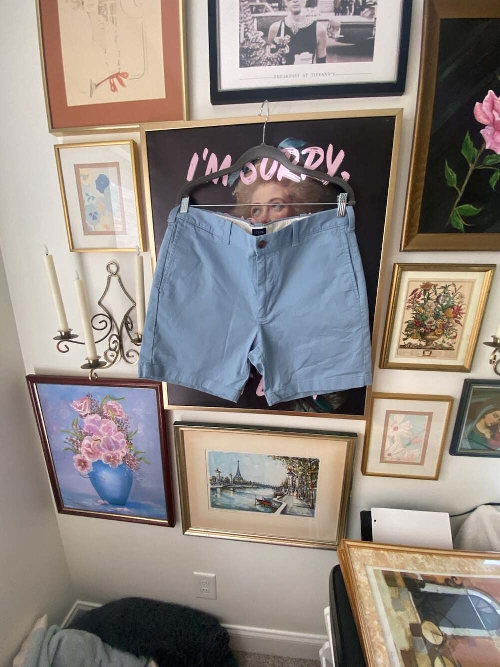 J.Crew 7 inch Inseam Chino Shorts Light Blue Size 35